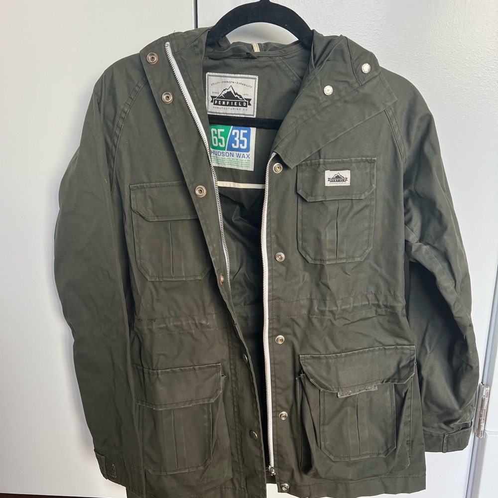 Waxed canvas olive penfield jacket
